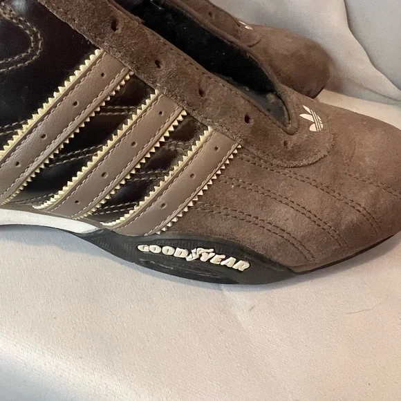 Vintage Adidas Goodyear Racing Shoes Brown Suede Adi Racer Men’s 9 Motorsport - Picture 2 of 8
